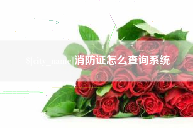 三河消防证怎么查询系统