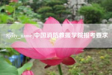 三河中国消防救援学院报考要求