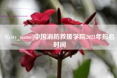 三河中国消防救援学院2021年报名时间