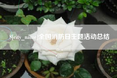 三河全国消防日主题活动总结