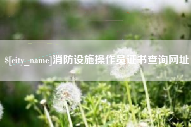 三河消防设施操作员证书查询网址