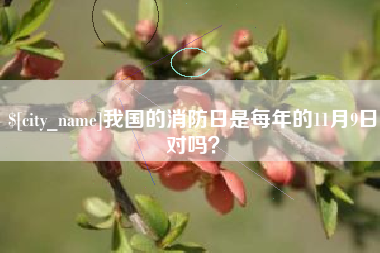 三河我国的消防日是每年的11月9日对吗？