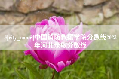 三河中国消防救援学院分数线2023年河北录取分数线
