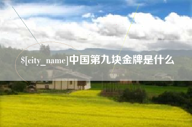 三河中国第九块金牌是什么