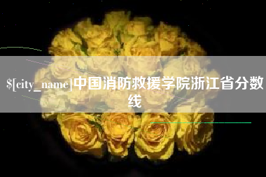 三河中国消防救援学院浙江省分数线