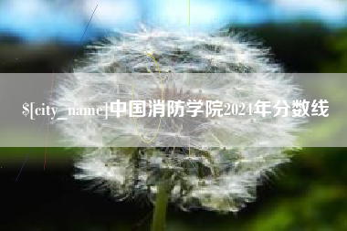 三河中国消防学院2024年分数线