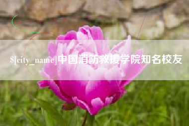 三河中国消防救援学院知名校友