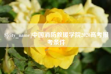 三河中国消防救援学院2020高考报考条件