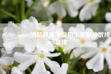 三河消防救援学院招生录取分数线2020福建