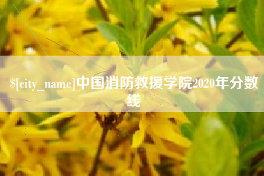 三河中国消防救援学院2020年分数线